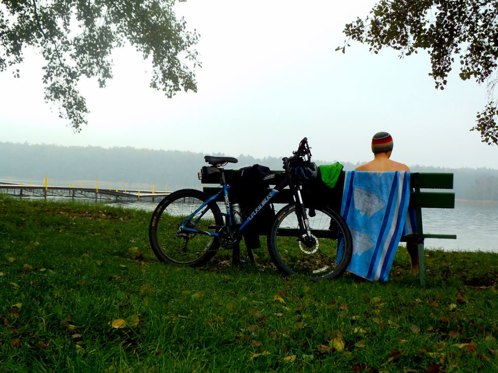 Jesienna, rowerowa kąpiel